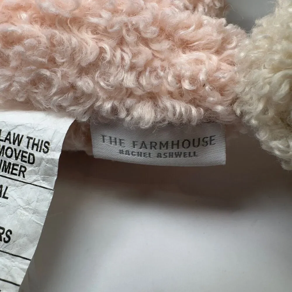 The Farmhouse by Rachel Ashwell Bunny Plush Decorative Pillows Pink Cream Easter